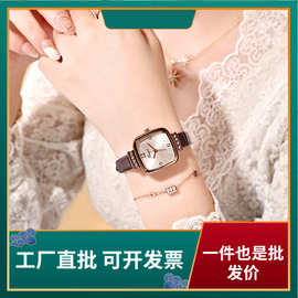 抖音快手小方表ins小众设计轻奢简约气质夏季皮带小方糖女士手表