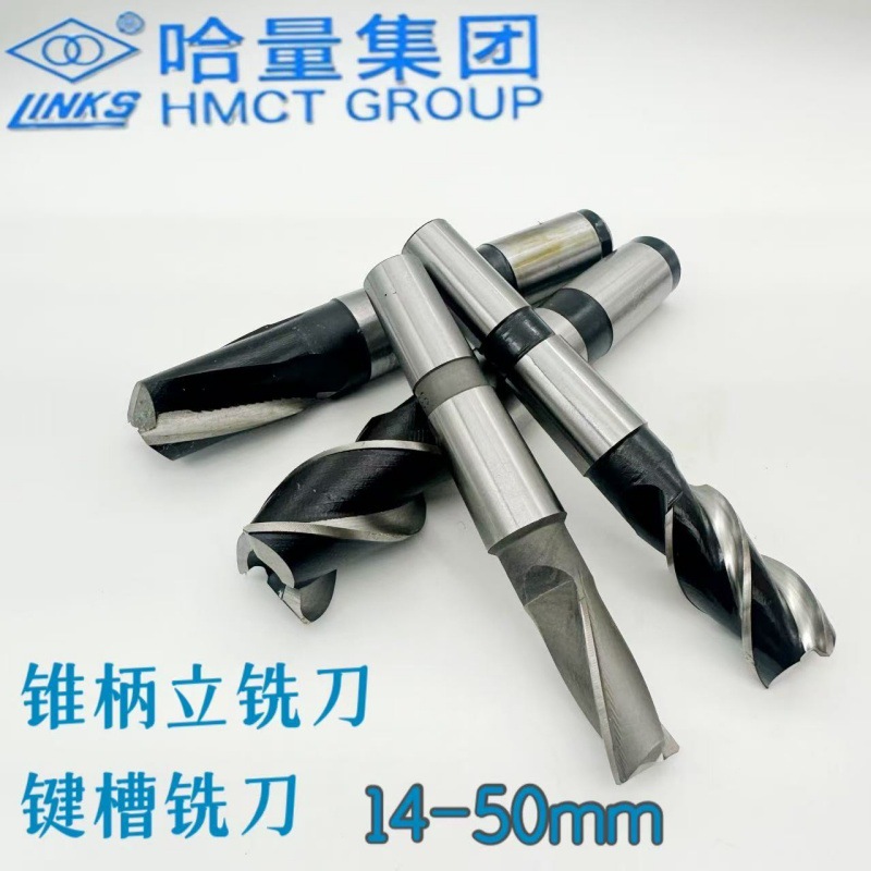 哈量锥柄立铣刀锥柄键槽铣刀高速钢铣刀哈尔滨哈量铣刀14-50mm