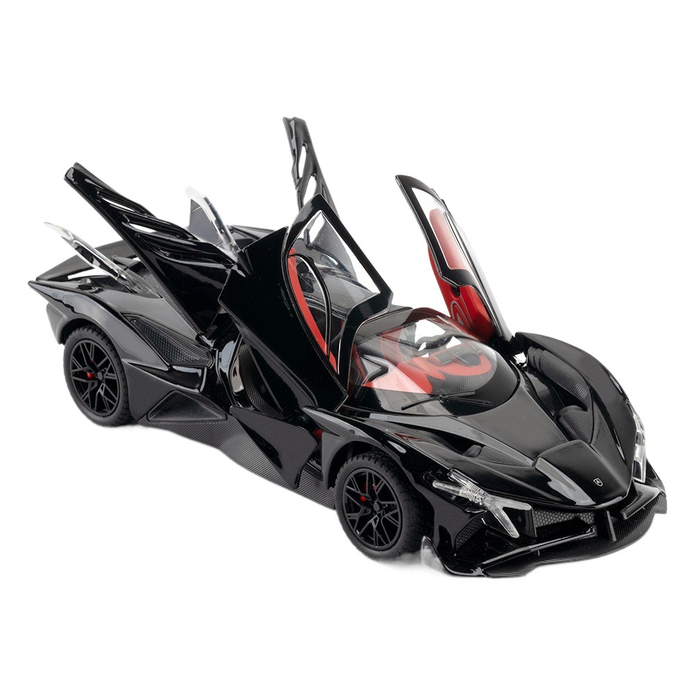 Modelo de coche de aleación 1 a 24 Apollo EVO coche deportivo retroceso con sonido y luz chico juguete coche modelo musical