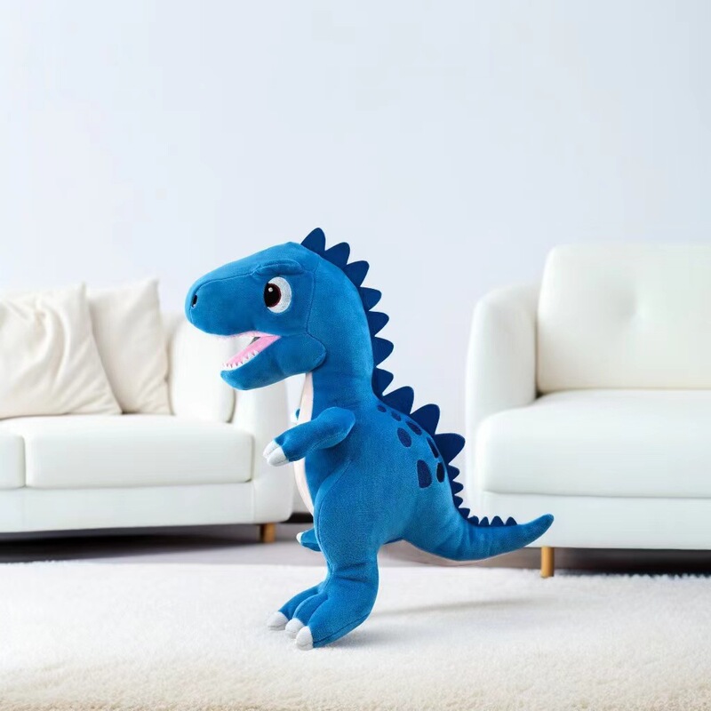 国境を越えた新製品ブルータイランノサウルス BlueTyrannosaurus ぬいぐるみ恐竜人形かわいい|undefined