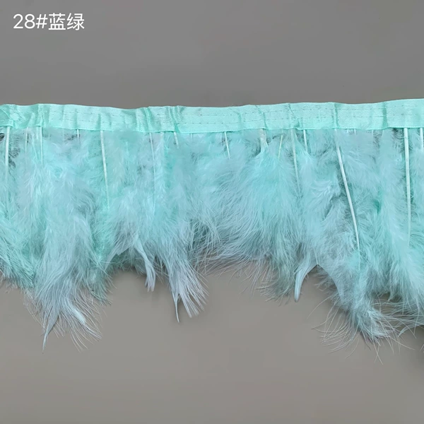 28# blue and green [high-quality feathers] 2 meters/piece