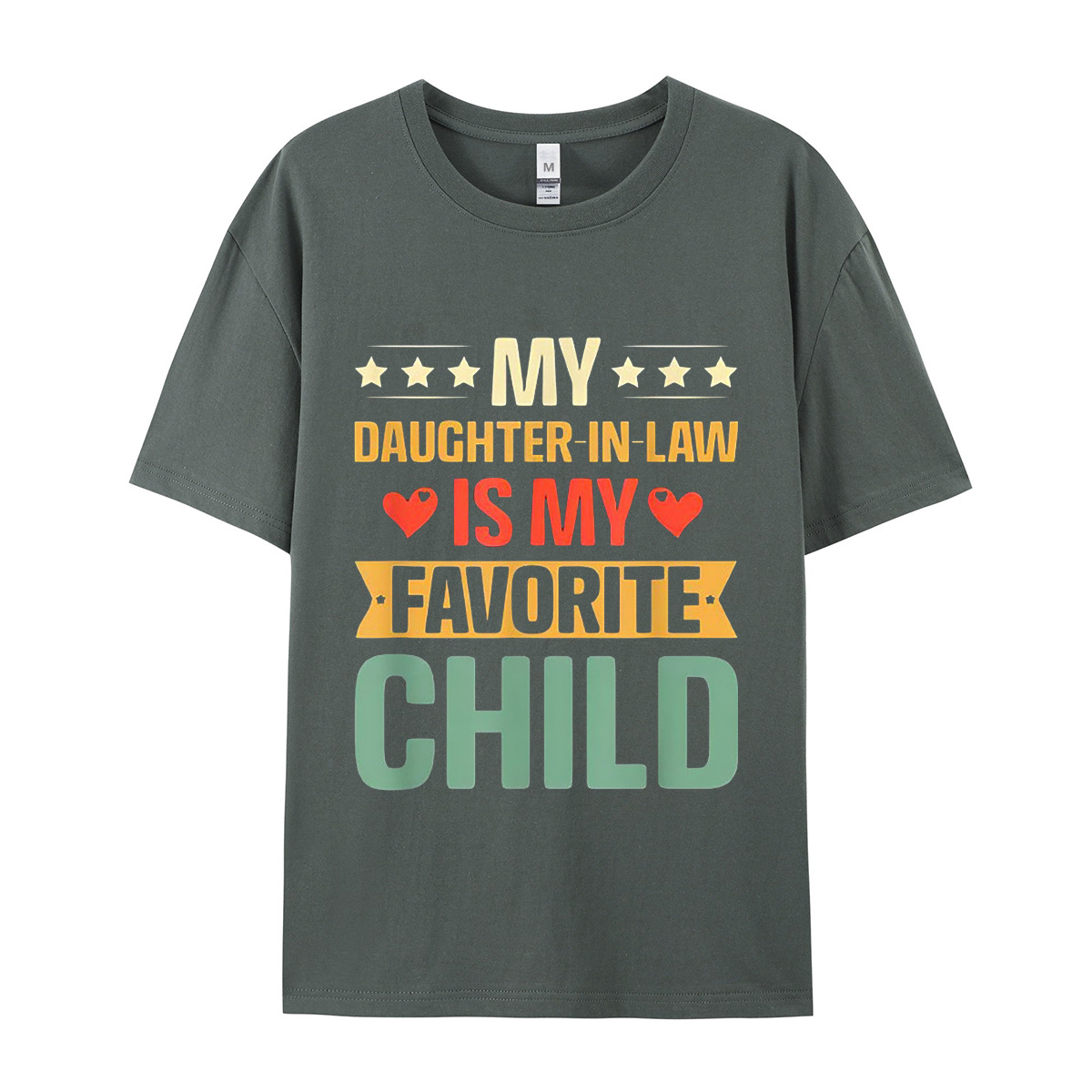 Amazon men's short-sleeved my son in-law is my favorite child European and American large-size T-shirt 2