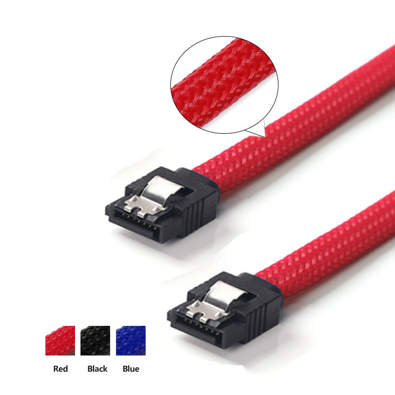 sata8芯数据线 SATA 7P双直头带弹片sata3 0固态硬盘数据线