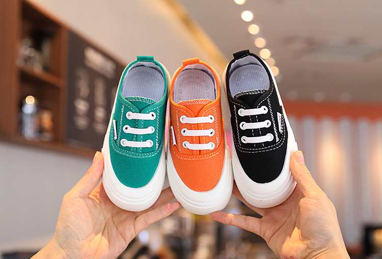 Children's Canvas Sneakers With Leopard Print For Girls_voghion.com