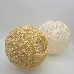 Hemp Ball Takraw Ball Lampshade Chandelier Table Lampshade Lamp Shell Accessories Simple Night Light Rattan Gardening Ball Lampshade