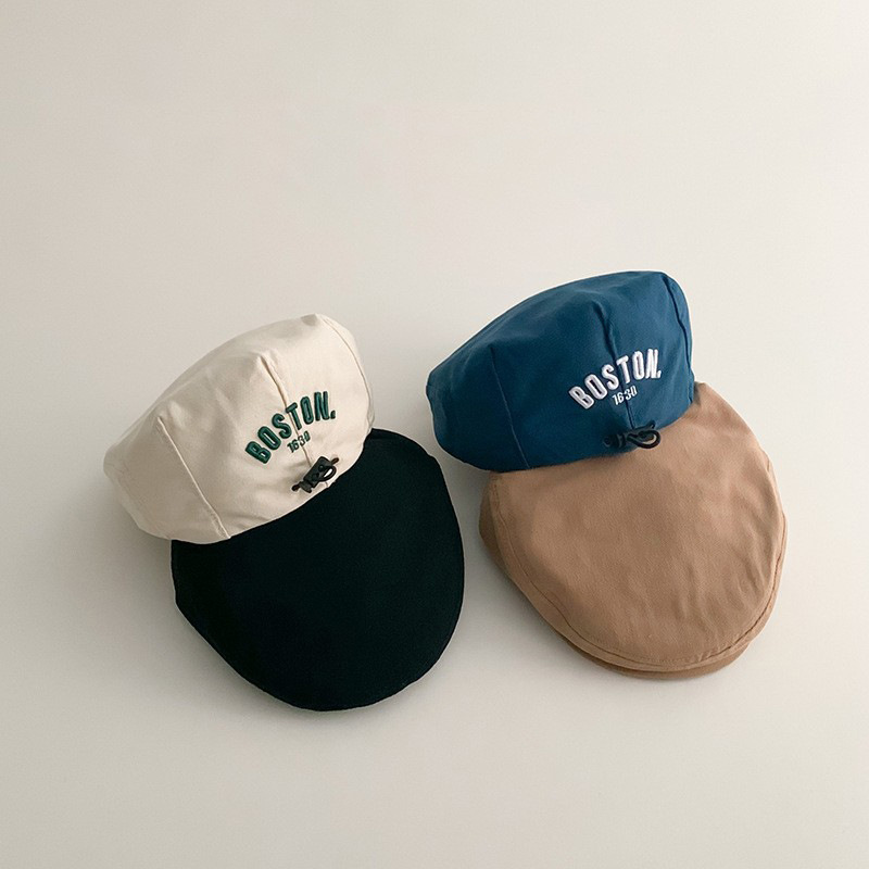 Nuevo bebé sombrero coreano primavera y otoño estilo extranjero boina de estilo universal sombrero de boca de pato para niños niñas ajustable sombrero hacia adelante