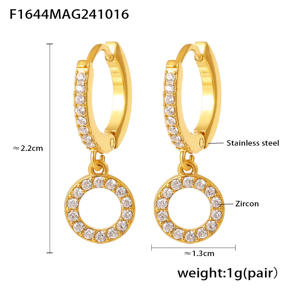 Sugar Cube Geometric Zircon Earrings Hand Inlaid Diamond Jewelry_voghion.com