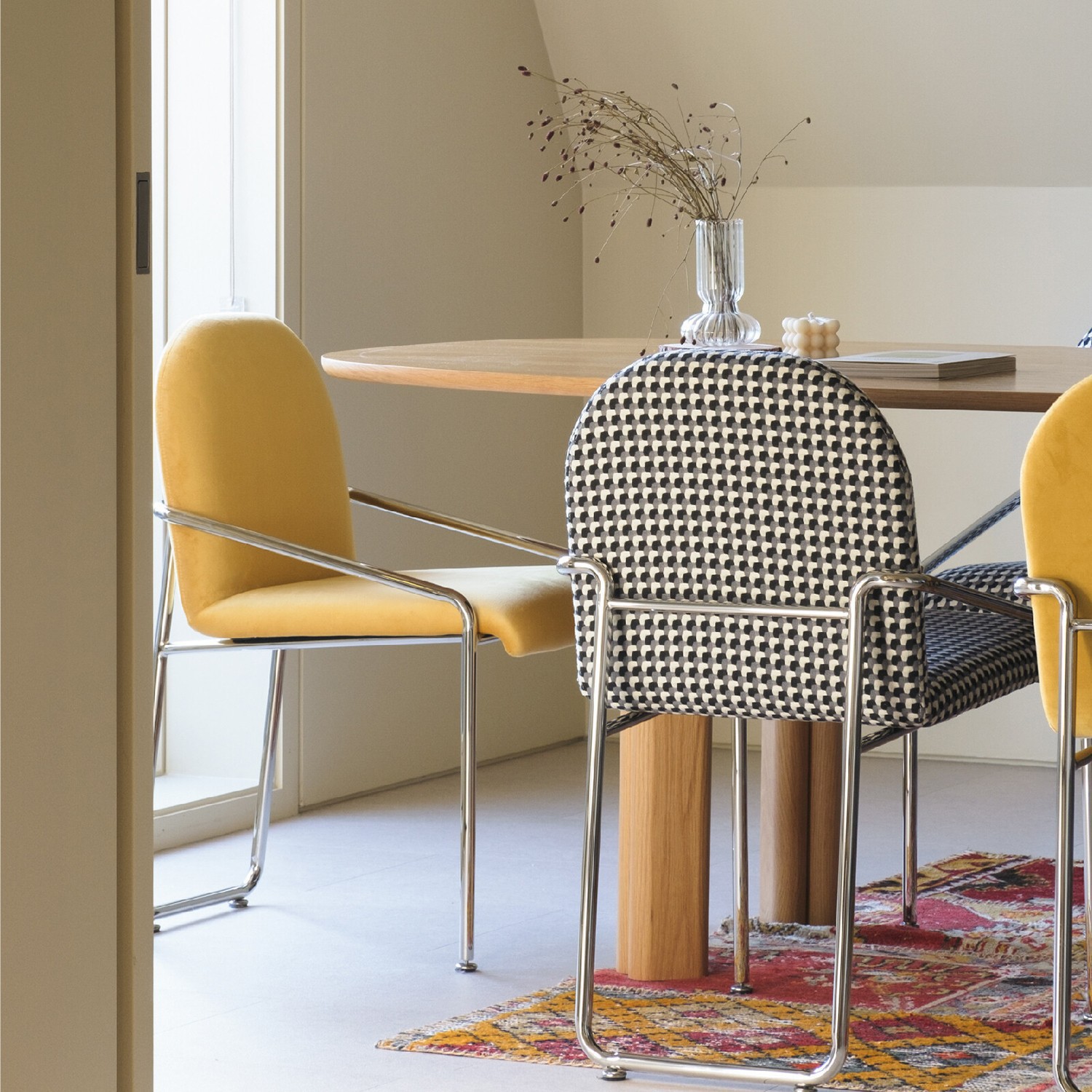 Home Dining Chair Scandinavian Simple Modern Stainless Steel Backrest Soft Bag Chair Ins Normcore Cafe Restaurant Stool