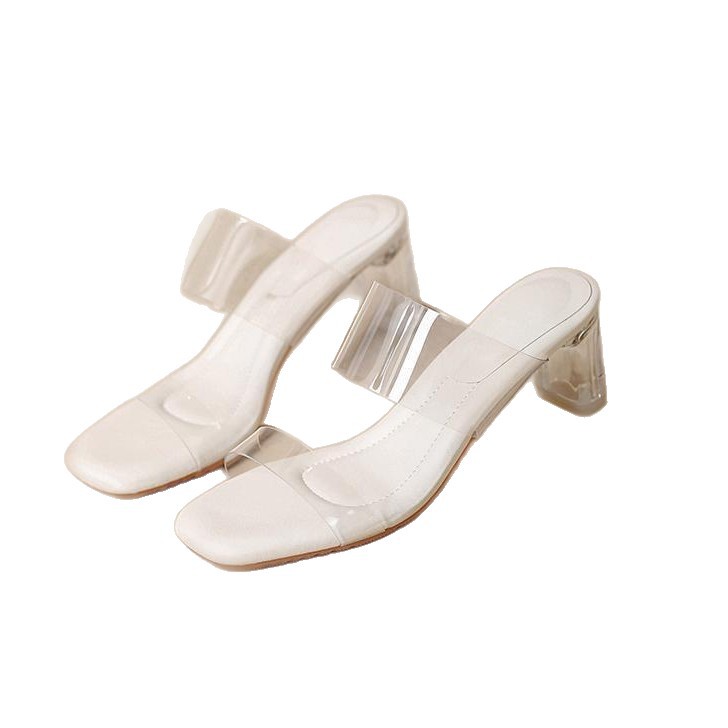 Height Increasing Slimming Chunky Transparent Crystal High Heel Sandals For Women Summer Versatile Outdoor Comfortable_vogvips.com