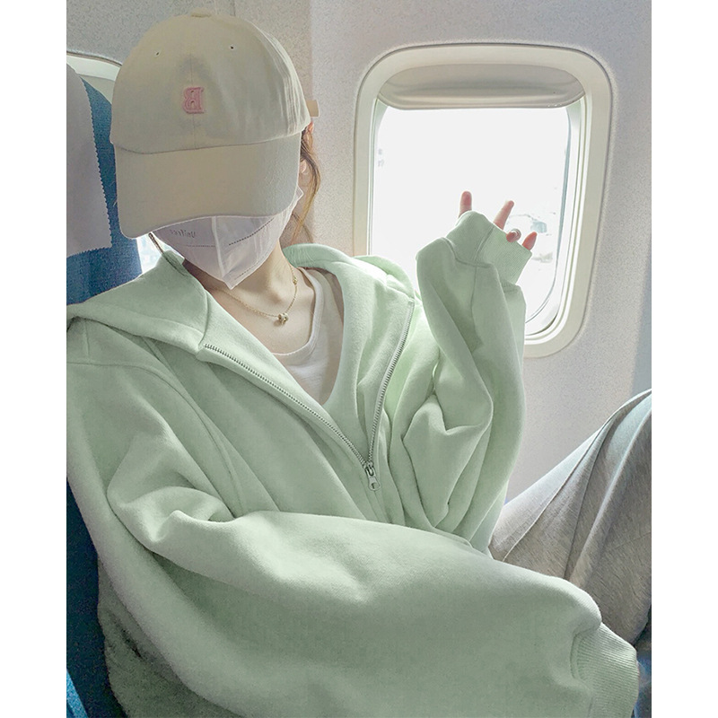 多巴胺卫衣外套女春秋开衫慵懒风拉链休闲上衣2025新爆款运动套装|undefined