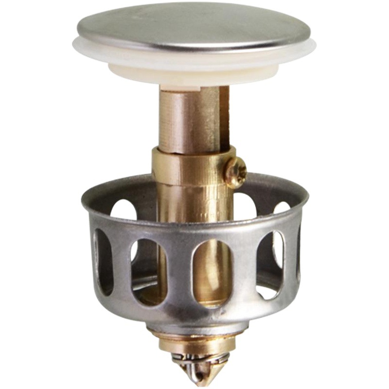 Válvula de desagüe con tapón emergente – repuesto para lavabo de acero inoxidable