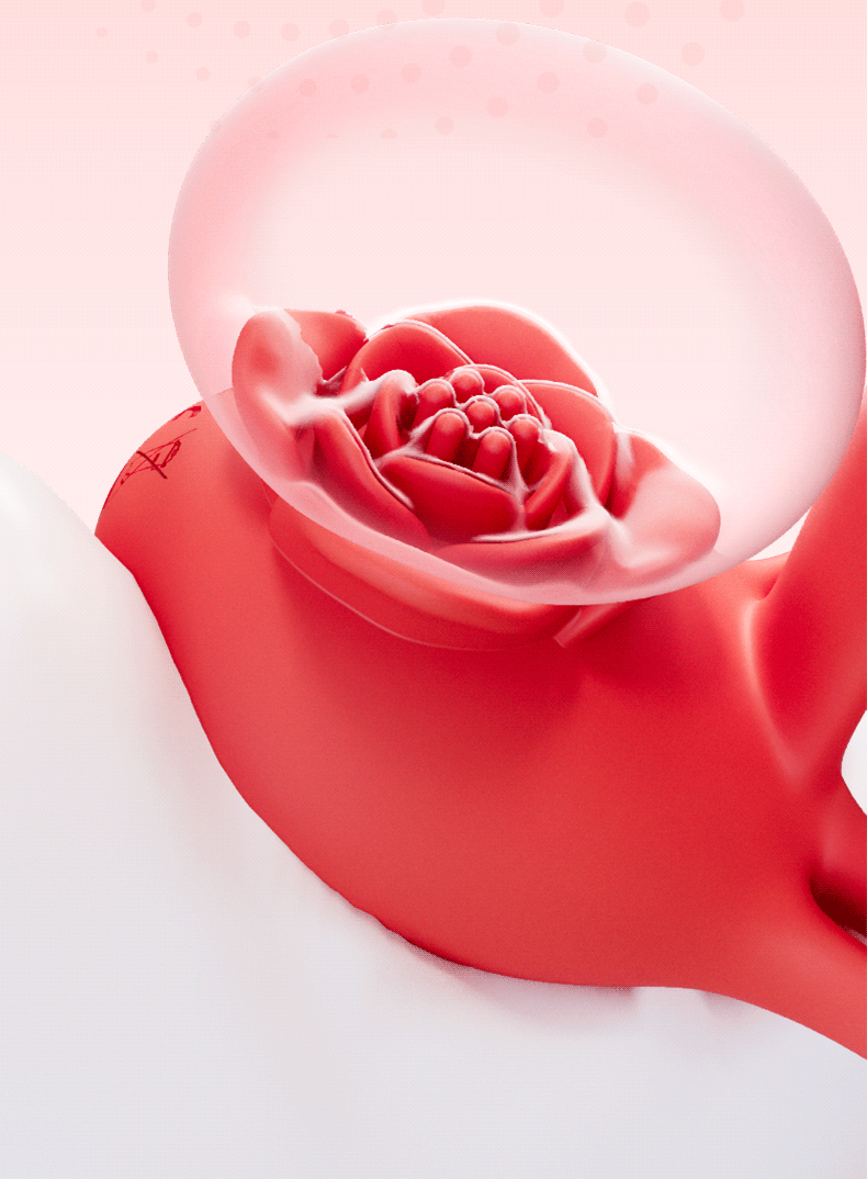 Rose Dual-Ring Vibrating Penis Ring with Remote, 10-Frequency Prostate Massager — detail image 5
