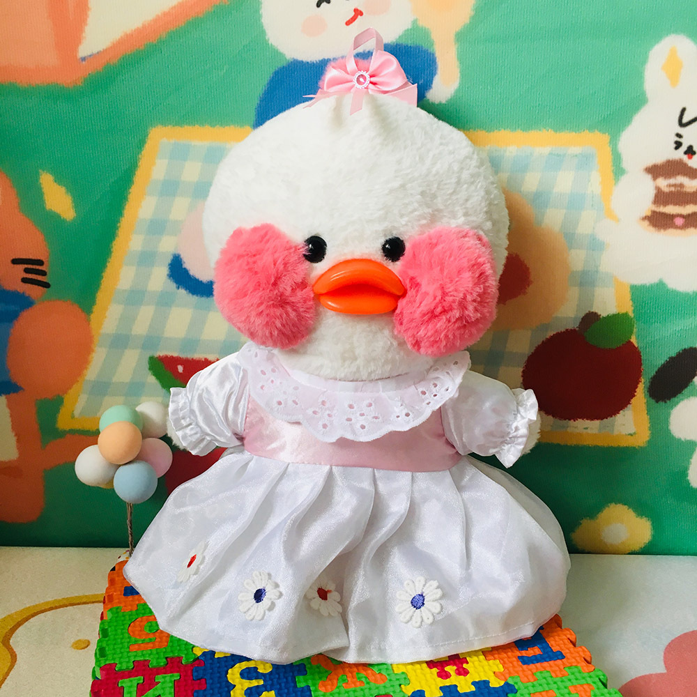 Celebridad en línea ácido hialurónico pato Ropa Accesorios felpa juguete falda pelo banda traje accesorios pequeño pato amarillo muñeca Accesorios