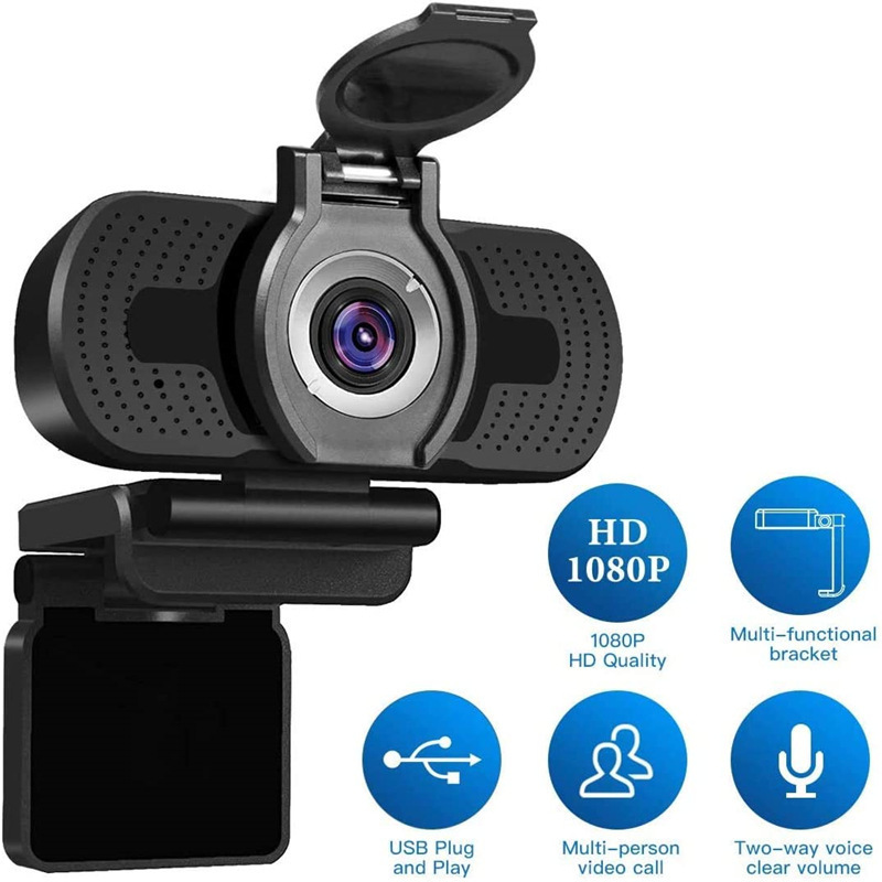 USB computer camera HD 1080P with microphone cross-border for online class live video conference certification
