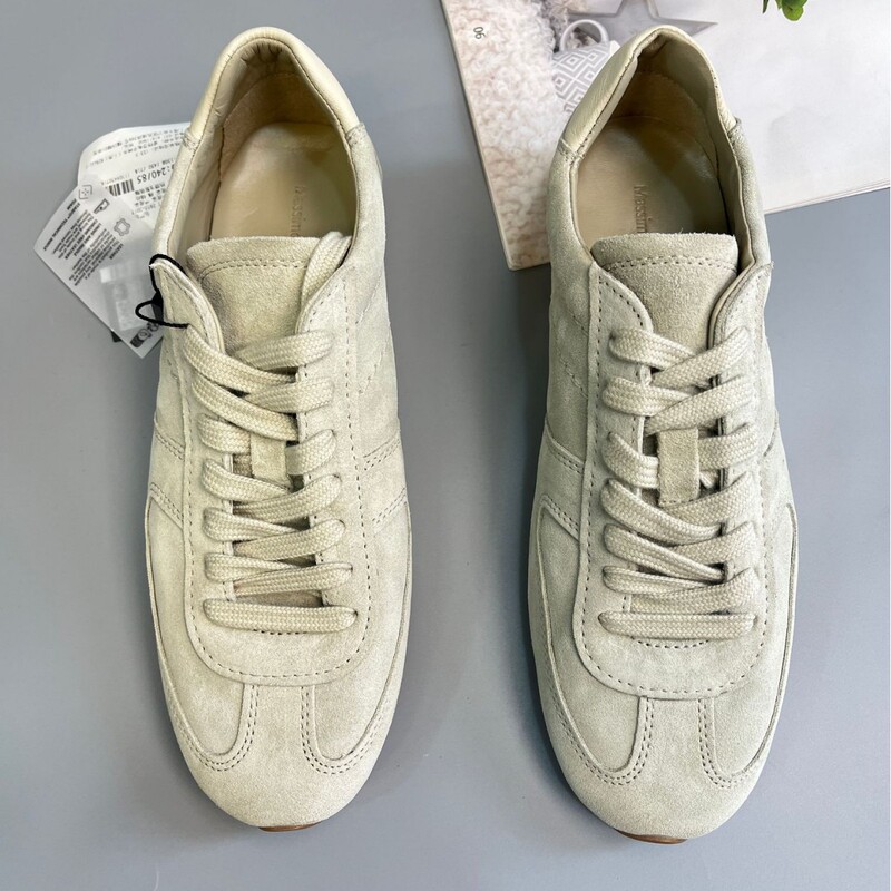 Spain MD women's shoes autumn and winter lace-up soft suede leather casual sports training shoes vintage soft sole single-layer shoes