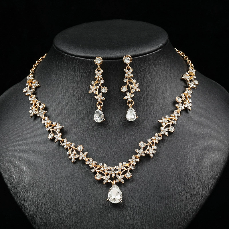 Корейское ожерелье и серьги для невесты, короткий комплект, подвеска, универсальная цепь для сумки, прямые продажи завода
