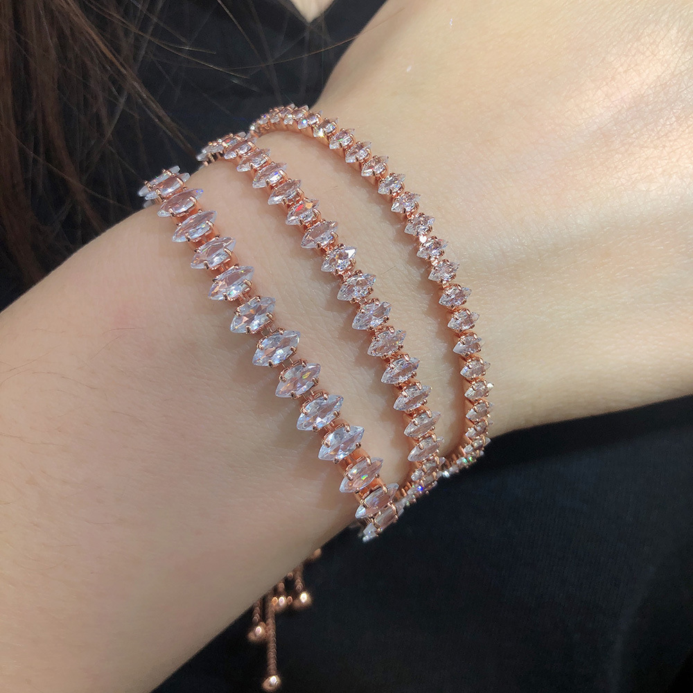 10g Weight Rose Gold Plated, White Gold Plated, Gold Plated Plating Material Copper Pendant Material Zircon Inlay Material Drawstring Bracelets Classification Copper Chain Material 1 Piece Quantity Daily Occasion Copper Material Geometric Pattern Women's Gender Plating, Inlay Design IG Style Style Rose Gold, Gold, Silver Color Copper Rose Gold Plated White Gold Plated Gold Plated Plating Inlay Geometric Zircon Drawstring Bracelets 20