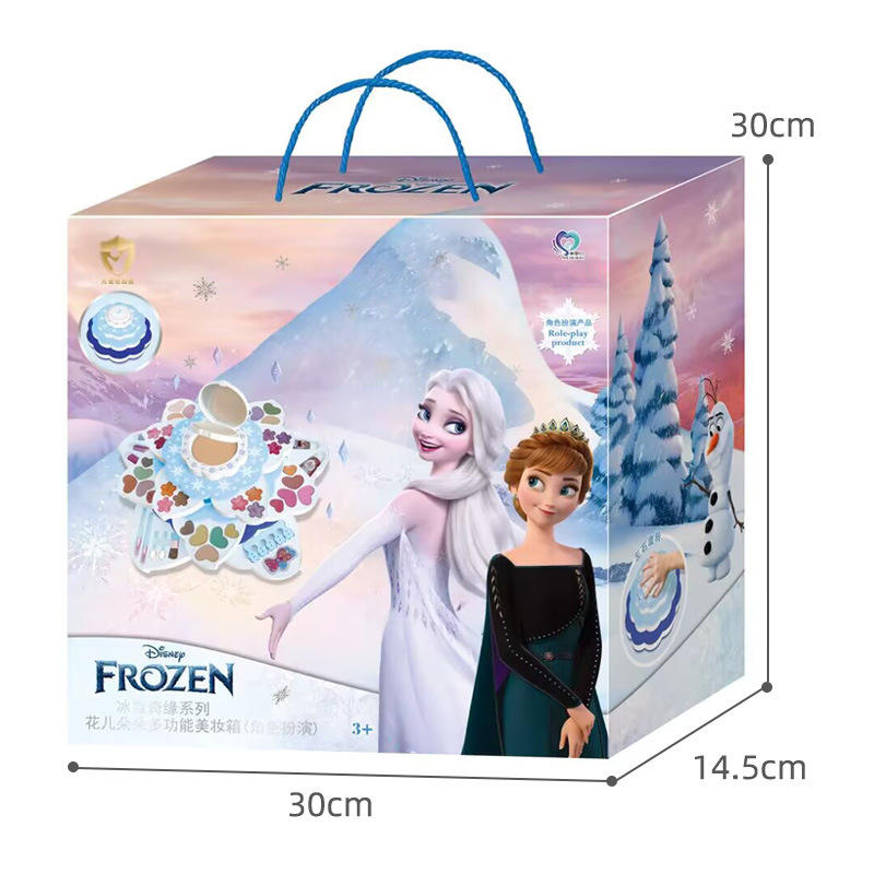 Disney Frozen two children's cosmetics makeup box girls flower stage show makeup over the house