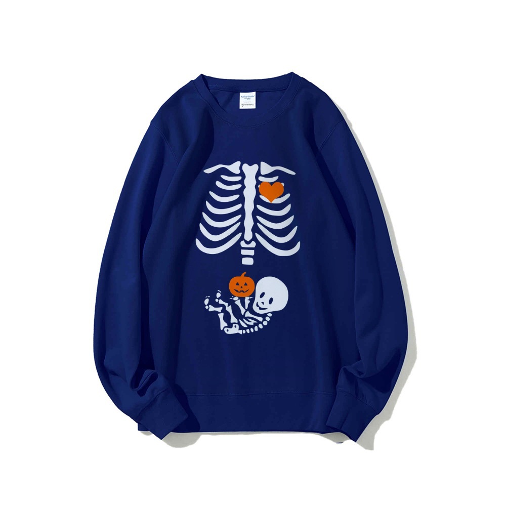 Skeleton Halloween Maternity Sweatshirt Funny Pregnancy