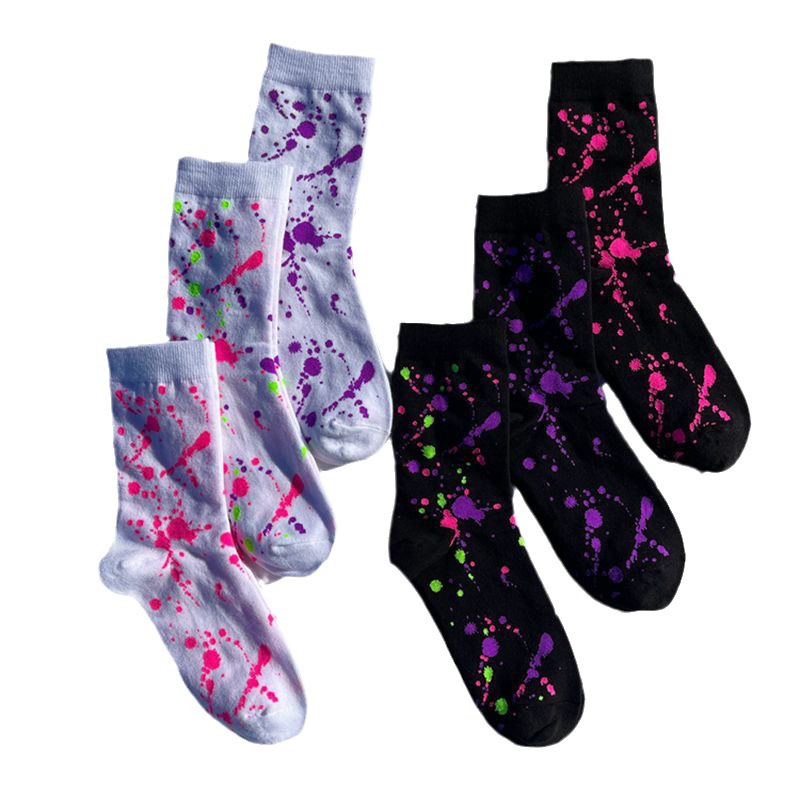 Chaussettes longues en coton, style universitaire, style urbain, style skateboard, unisexe, mi-mollet, tendance, camouflage, célébrités d'Internet, 2025d_voghion.com