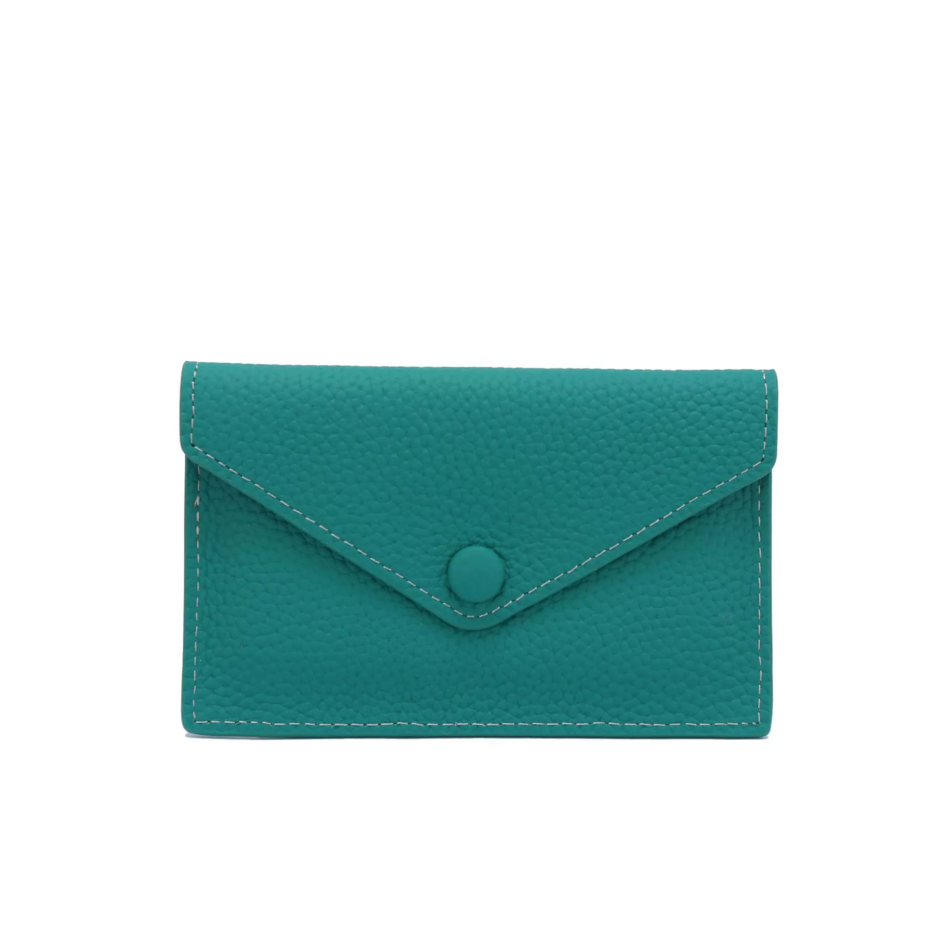 Short leather capacious wallet, cowhide, genuine leather