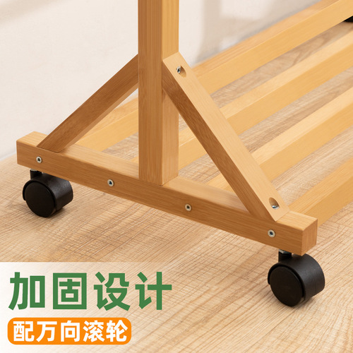 Simple coat rack, creative floor-to-ceiling clothes rack, children's clothes rack, solid wooden clothes rack, hat rack for living room and bedroom