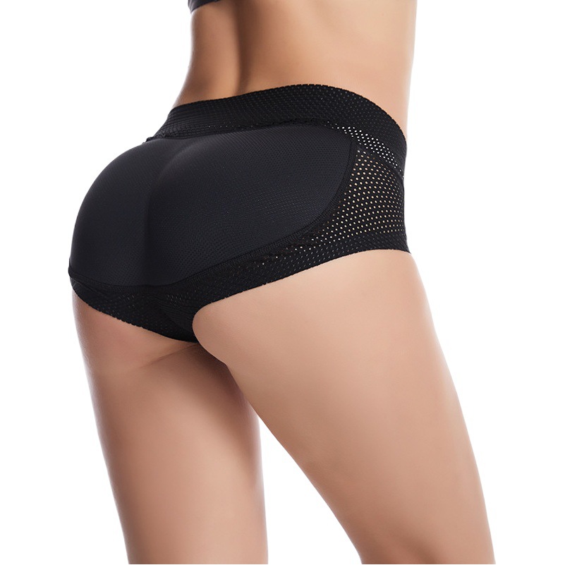 Transpirable regordeta cadera sin costuras acolchado ropa interior de cadera falso trasero cadera Levantamiento de cadera que forma melocotón calzoncillos de cadera