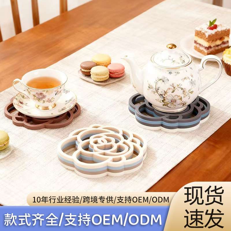 New Household Dishware Set Insulation Mat Multi-Functional Anti-Slip Mat Waterproof Anti-Scalding Mat Coaster Tableware Tray Wholesale
