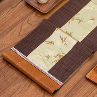Chinese tea ceremony bamboo mat insulation mat factory direct tea accessories Zen table flag tea mat retro bamboo curtain new Chinese style