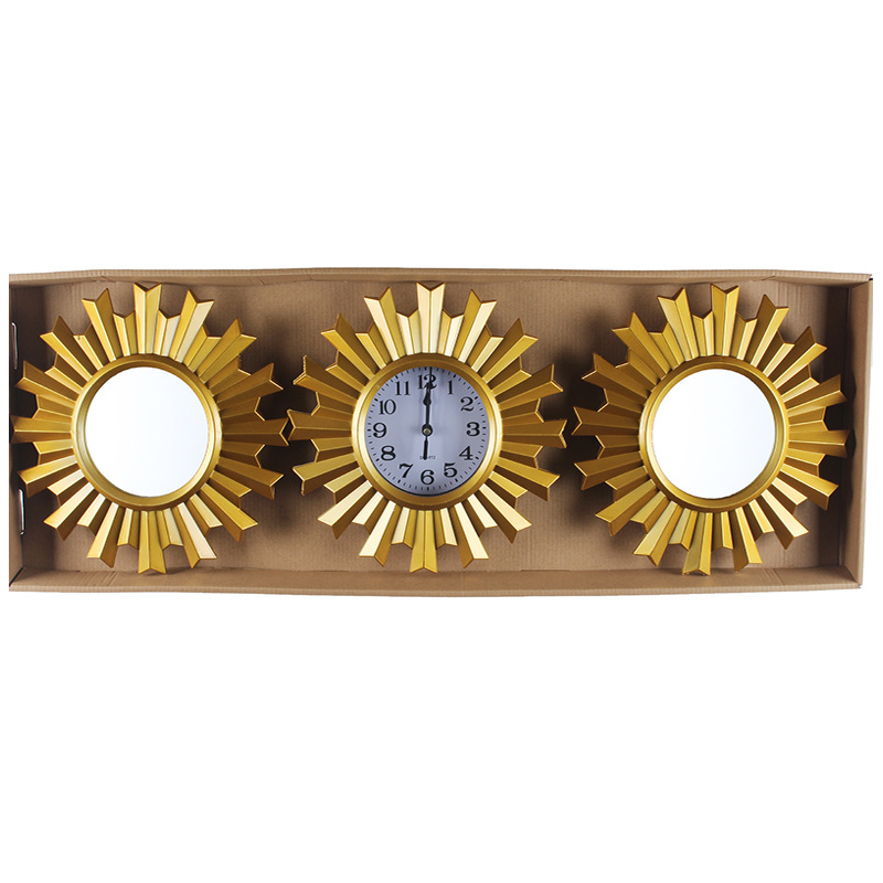 Reloj de pared europeo/americano moderno simple, reloj triple decorativo, reloj de cuarzo creativo de moda para sala/comedor