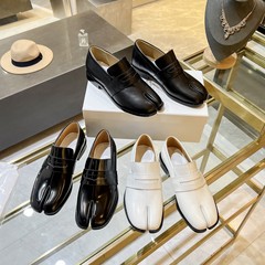 貿易工場ハイエンドライト高級フル牛革スプリットトゥシューズMM6フラットビーチサンダルマルジェラ婦人靴ローファー本革