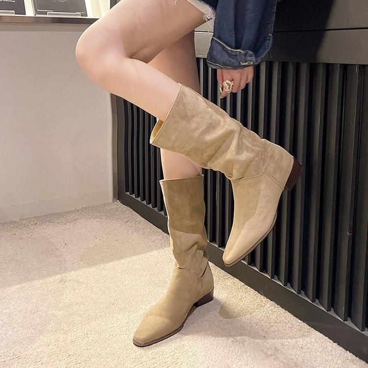 Tall Flat Retro Cowboy Boots 4