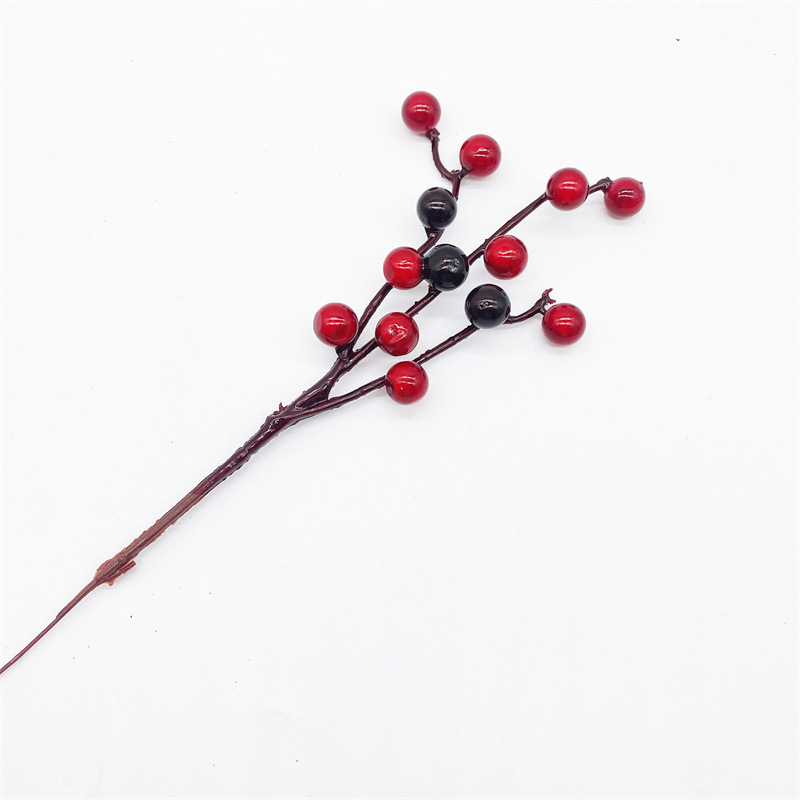 Navidad decoraciones 12 oro rojo plata brillo simulación fruta cadena árbol de Navidad guirnalda DIY Accesorios Decoración