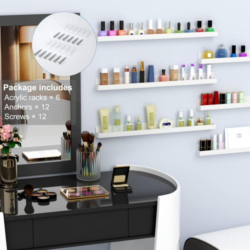 Transparent Acrylic Wall-Mounted Bookshelf Wall Storage Rack Nail Polish Display Rack Kitchen Seasoning Flavor Storage Rack Transparent Acrylic Wall-Mounted Bookshelf Wall Storage Rack Nail Polish Display Rack Kitchen Seasoning Flavor Storage Rack