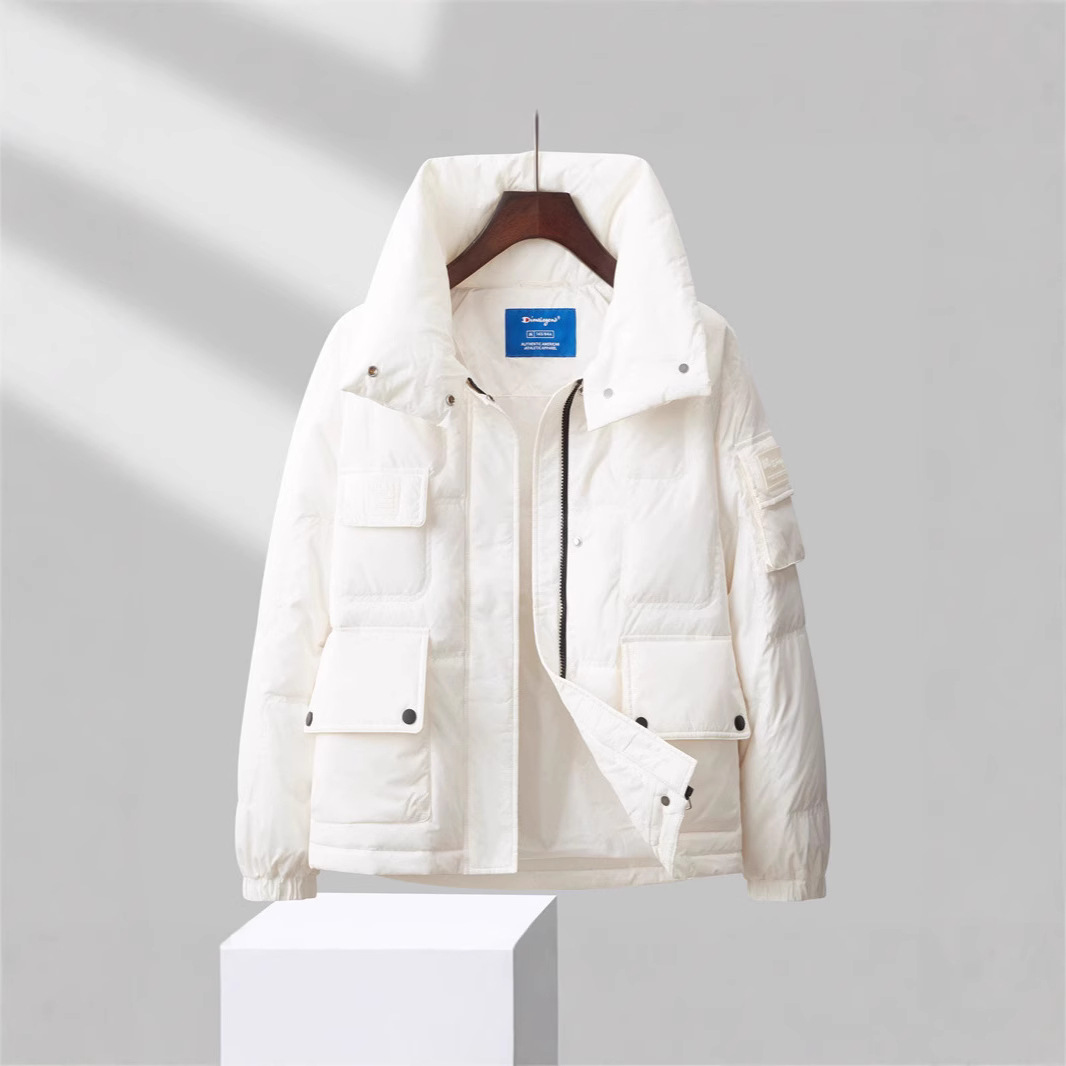 DIMALEGEND New Women's Fashion Short Turtleneck Thickened Warm Down Jacket F22512008