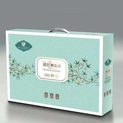 冰絲席三件套1.5米 1.8米可折疊夏季涼席 贈品禮盒裝會銷禮品批發