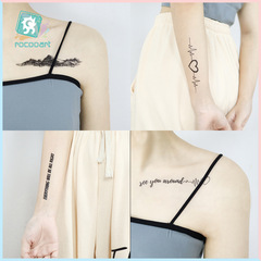 New Cross-Border Clavicle Tattoo Stickers: Neck & Shoulder Necklace Design—Featuring Trendy Cartoon Letters in a European/American Style, Waterproof Tattoo Stickers