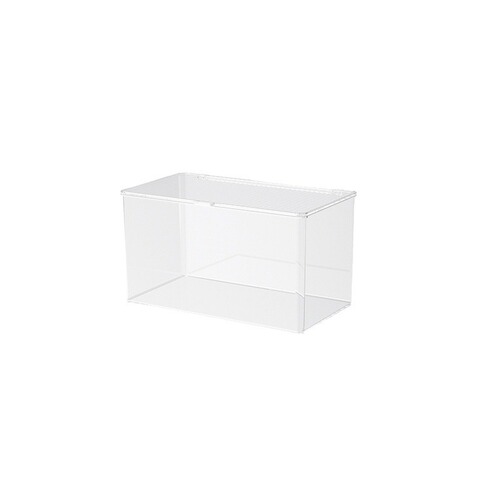 Covered Transparent Tea Set Storage Box with Drainage Office Desk Stackable Glass Cup Teapot Dustproof Storage Box