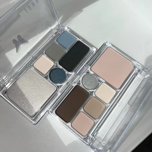 JADED butterfly flying six-color eye shadow plate dark night blueberry smoky cold sweet cool pink flashing beads matte eye shadow