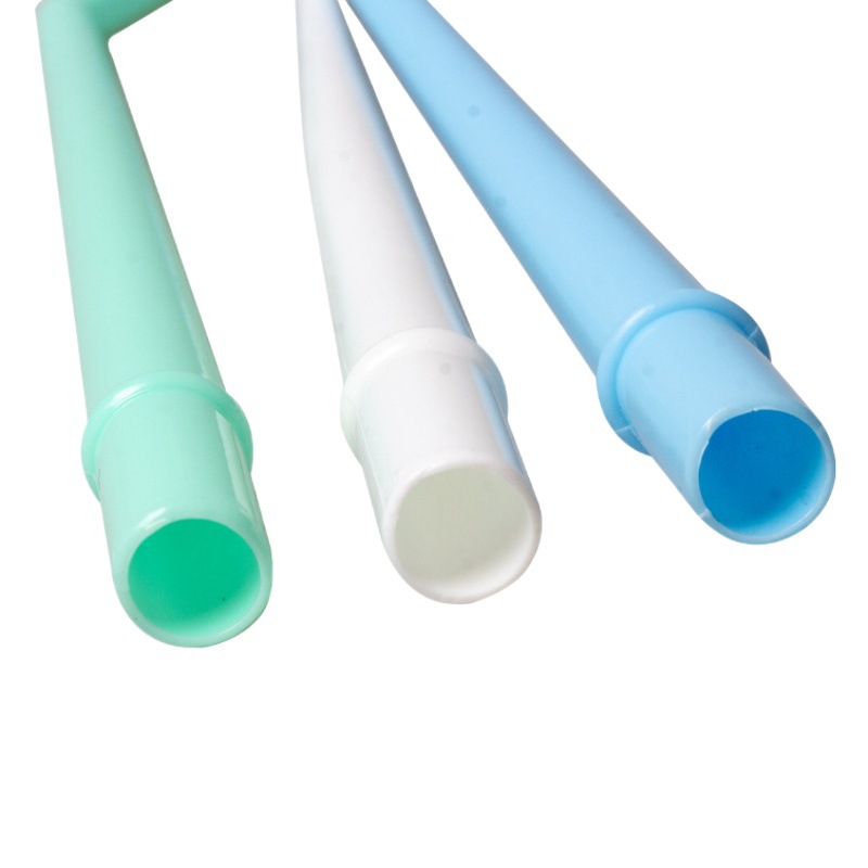Dental oral fuerte paja tubo de saliva quirúrgica codo fuerte paja 1/4 1/8 1/16 25 unids/pack