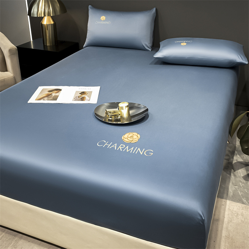 Anti-bacterial and anti-mite washing ice silk bed hat bed hat bed cover single piece mattress protector student dormitory single bed wholesale