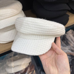 英伦风平顶贝雷帽女复古保暖百搭显脸小报童画家帽格纹优雅鸭舌帽