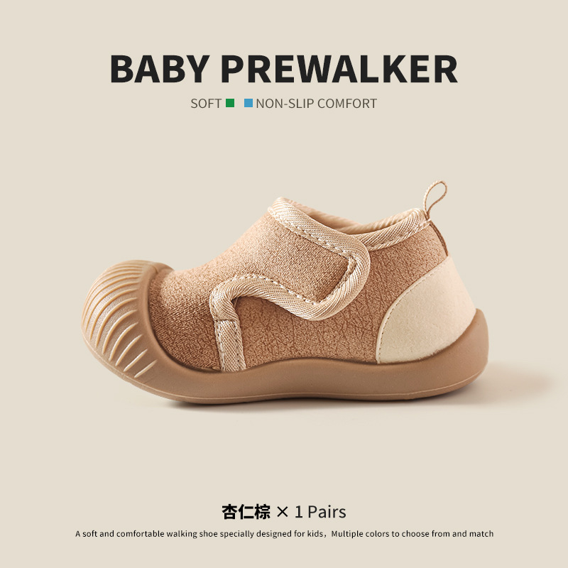 Zapatos para bebés, calcetines antideslizantes, suela suave, velcro, suelo de algodón para bebés, calentamiento y espesamiento de los zapatos para niños antes de caminar