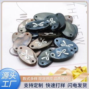 Factory Source Resin Tag Nameplate Label Fashion Bow Print Versatile Jewelry Buckle Clothing Accessories Decorative Buckle