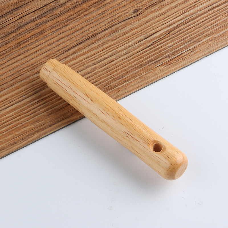 东莞外贸工厂厨具配件定制实木手柄炒锅防烫把手榉木烧烤柄木锅柄