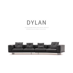 DYLAN迪兰沙发意式极简头层牛皮别墅客厅异形转角直排真皮沙发-阿里巴巴