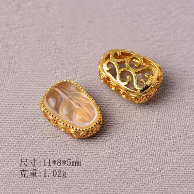 Silver Gold Plated Bracelet Shuimo: Zərgərlik ara hissələri - leaf-style