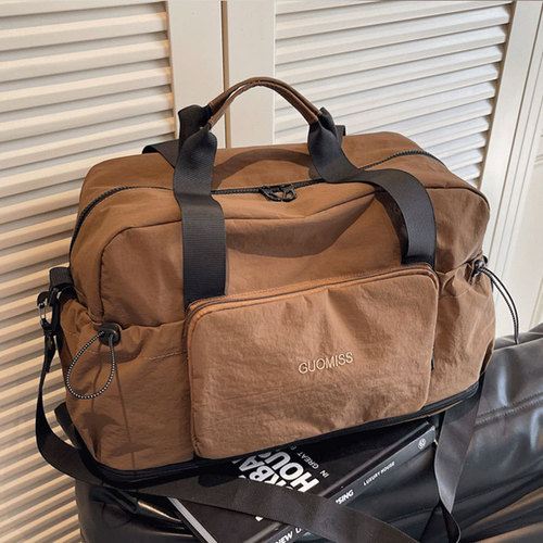 Luggage for women, lightweight travel bag for business trips, hand-held luggage for men, large capacity foldable storage bag, dry-wet separation fitness bag