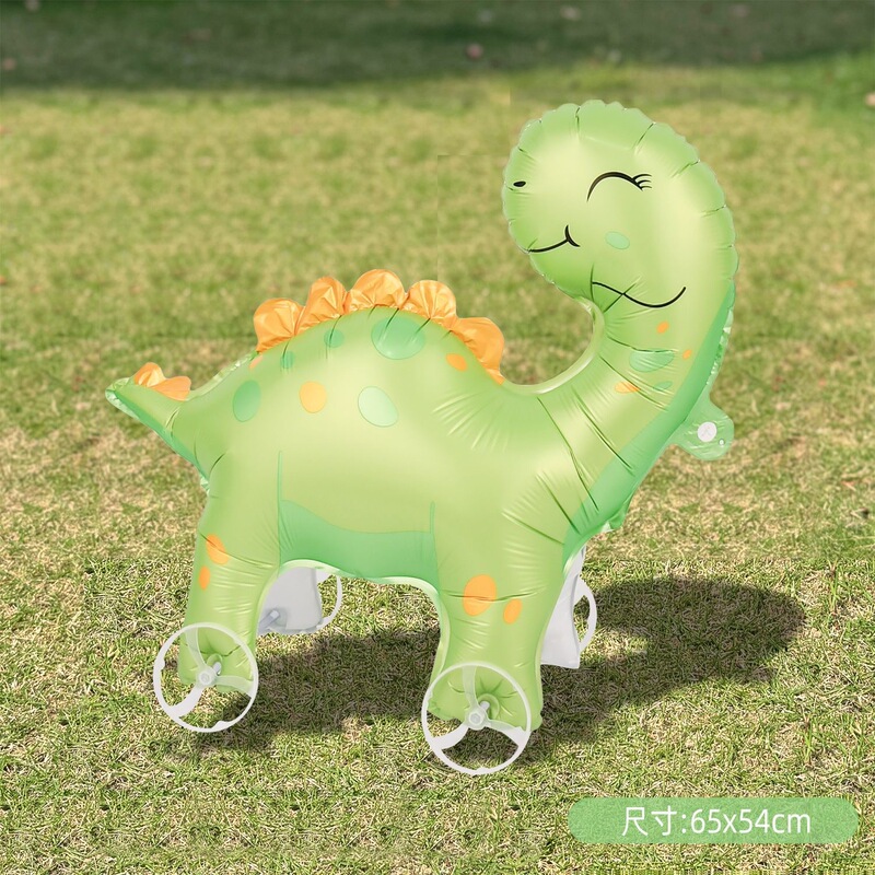 新しいスタイルの子供の赤ちゃんの誕生日車輪付き漫画ウォーキング動物バルーン装飾シーンレイアウトインターネット有名人の屋台商品|undefined