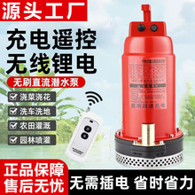 才勇充电式遥控直流潜水泵家用浇菜农用灌溉户外无线锂电池抽水泵